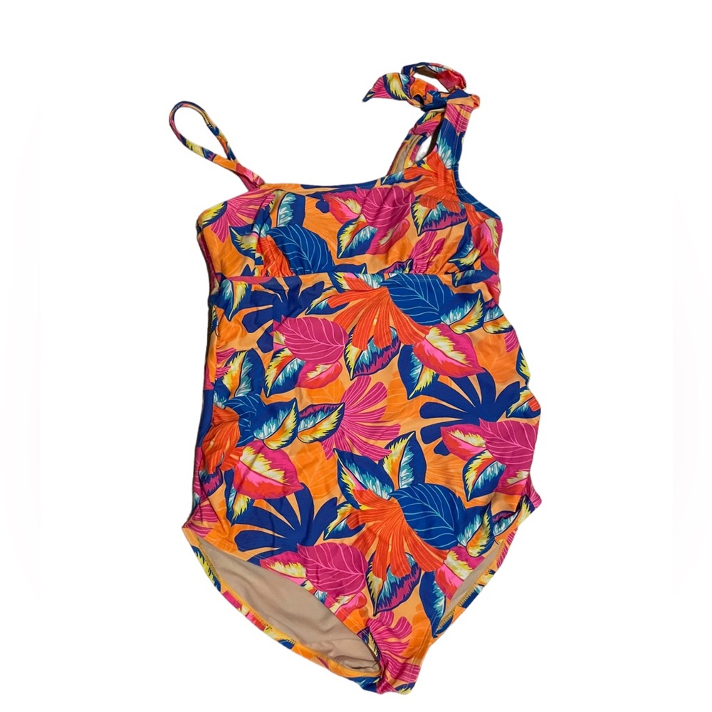 Ingrid and Isabel maternity palm swimsuit large